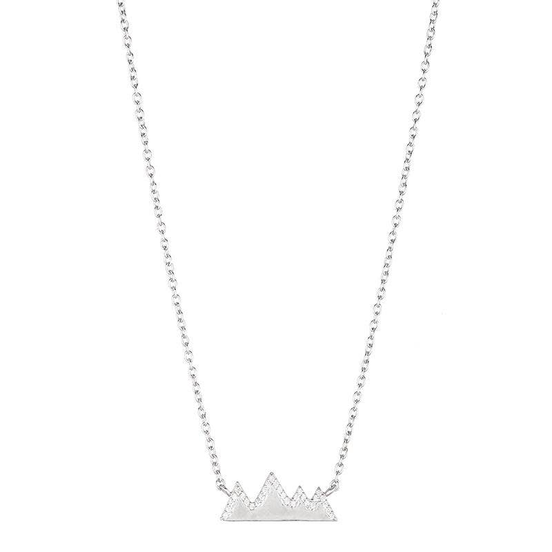 Ashley Schenkein Jewelry Design - Wholesale Pendant/Charm Necklace - Mountain Necklace with White Topaz0