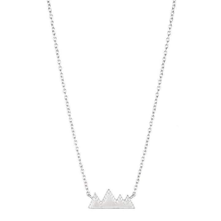 Ashley Schenkein Jewelry Design - Wholesale Pendant/Charm Necklace - Mountain Necklace with White Topaz