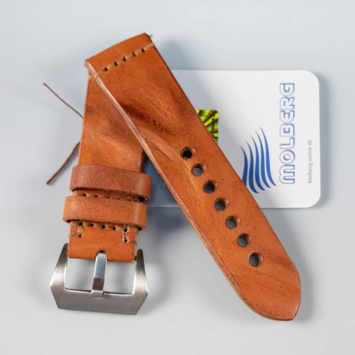 Watch strap light brown, extra strong handmade NEW Molberg for wholesale by Molberg