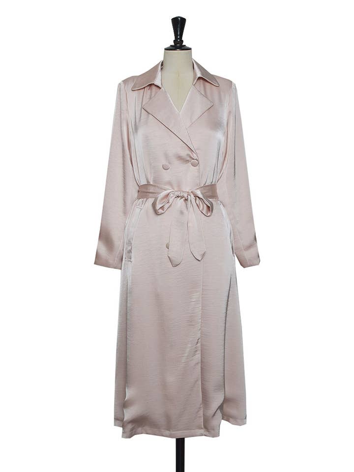 ELLI WHITE - Vendita all'ingrosso Trench - Donna - Trench in morbido satin con cintura