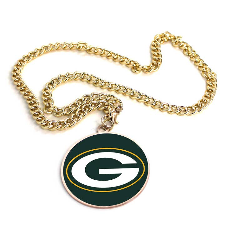 Aminco USA - Wholesale Pendant/Charm Necklace - NFL Green Bay Packers Team Emblem Fan Chain Necklace