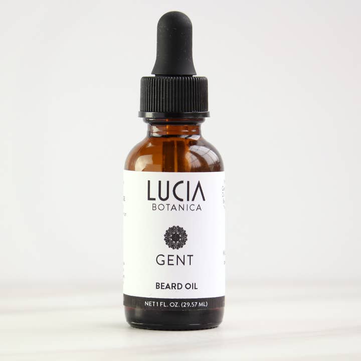 Huile à barbe Gent pour la vente par Lucia Botanica