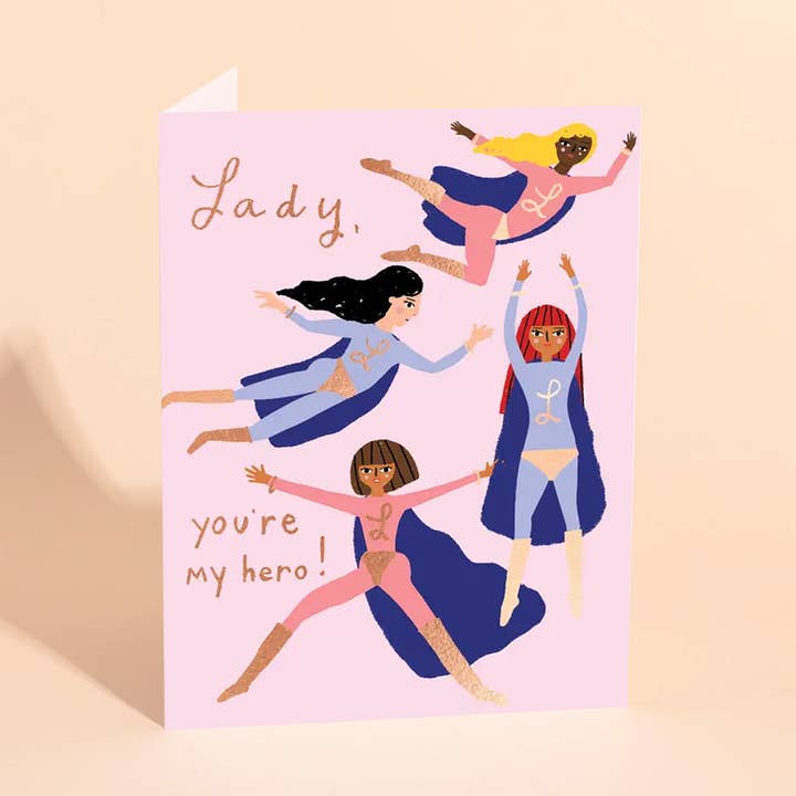 SUPER HERO - Everyday Greeting Card for wholesale by Carolyn Suzuki
