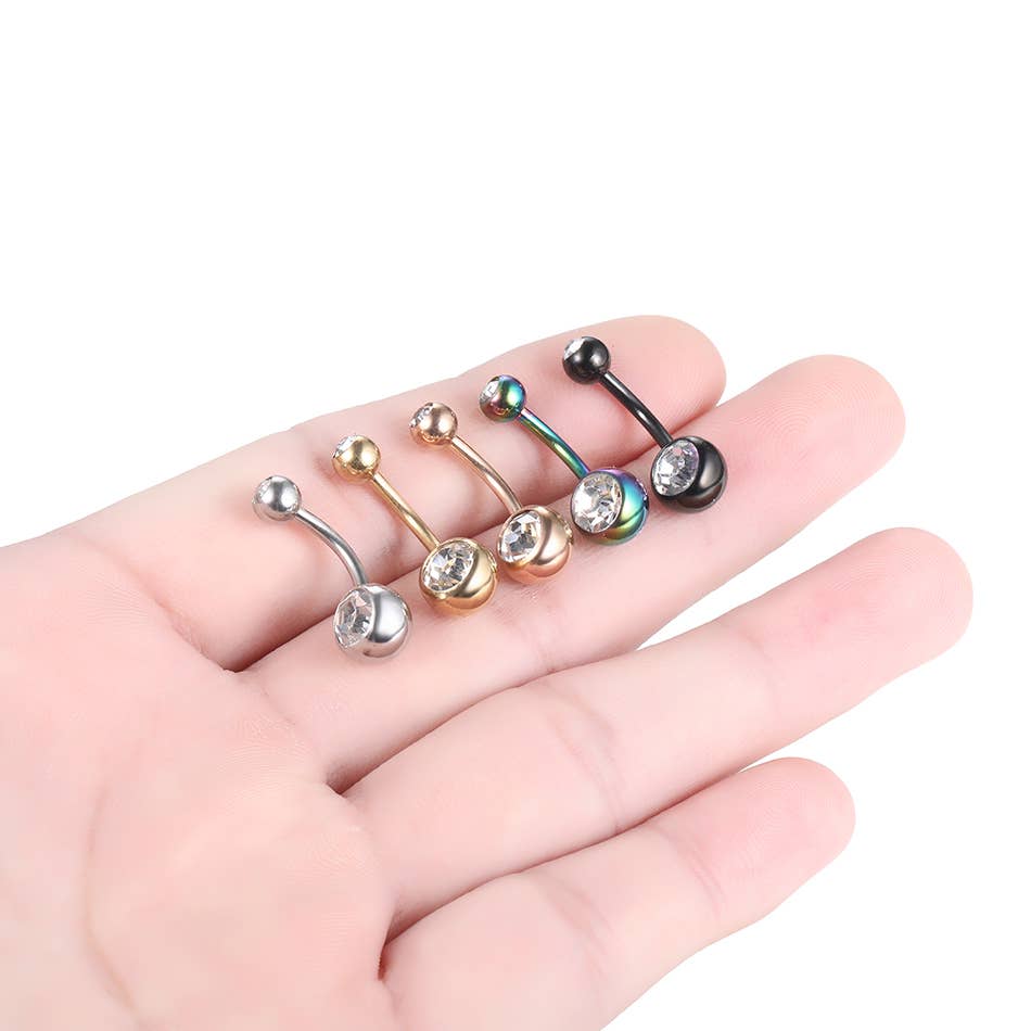 Gemscape UK - Wholesale Single Earring - Simple Piercing Jewellery: Body Piercing with rhinestones19