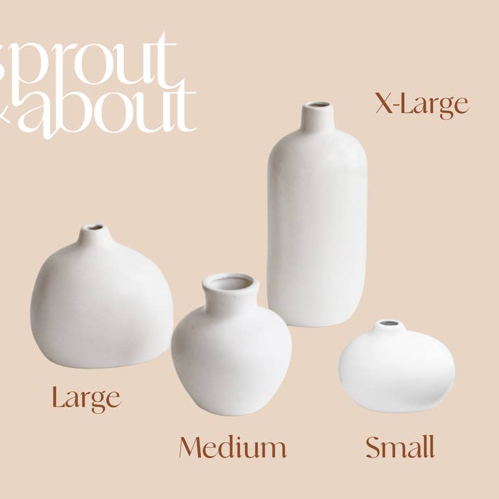 Sprout & About - Wholesale Vase - Bud Vases in Matte White0