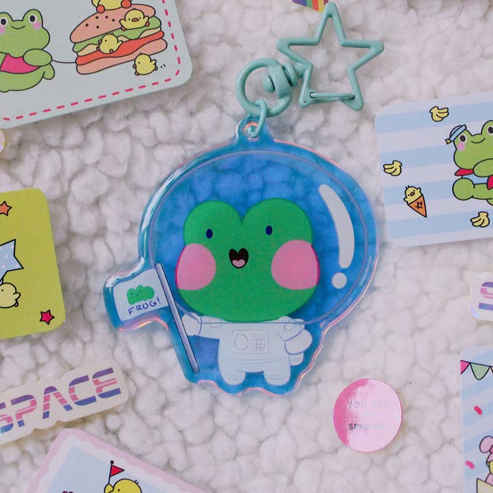 SadinYellow - Wholesale Keychain - Kids - Froggy Astronauts