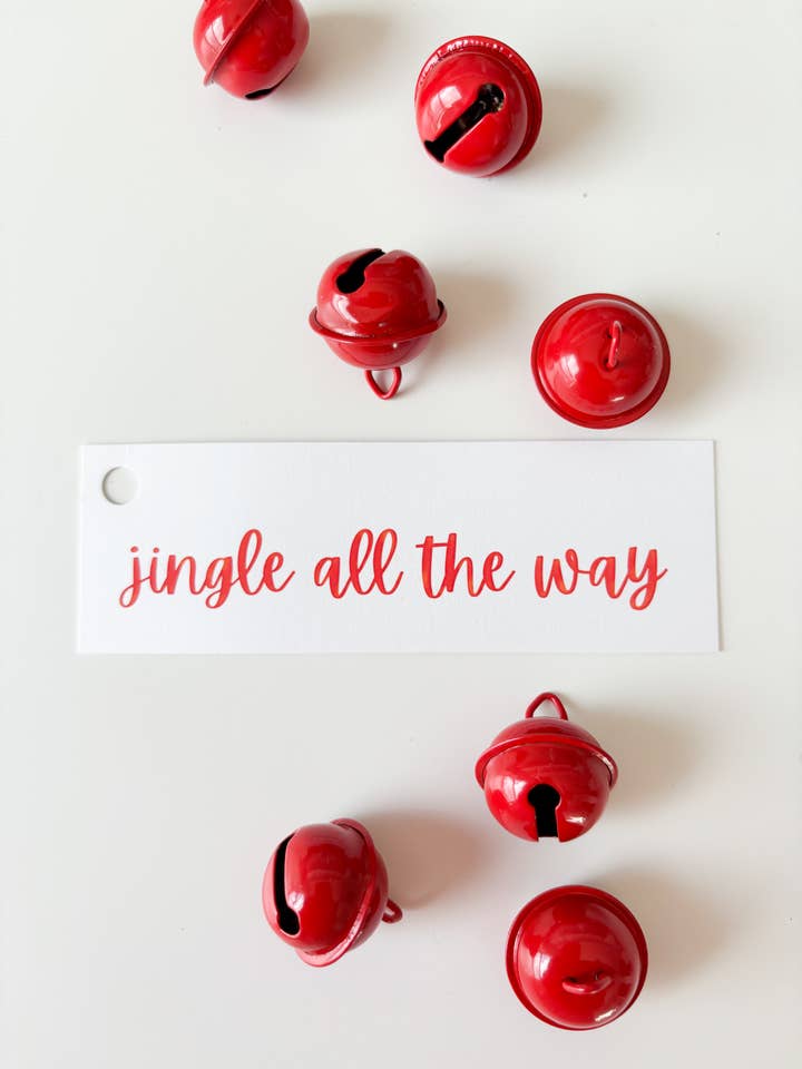 Étiquette cadeau Jingle All the Way pour la vente par Happiernotes