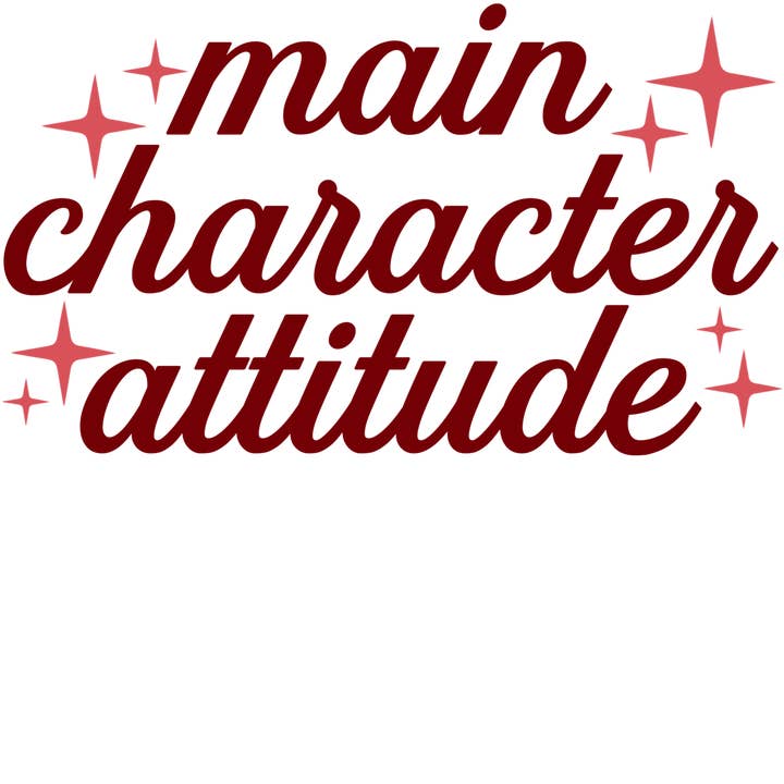 Main Character Attitude Textured Stickers for wholesale by Girls Printing House