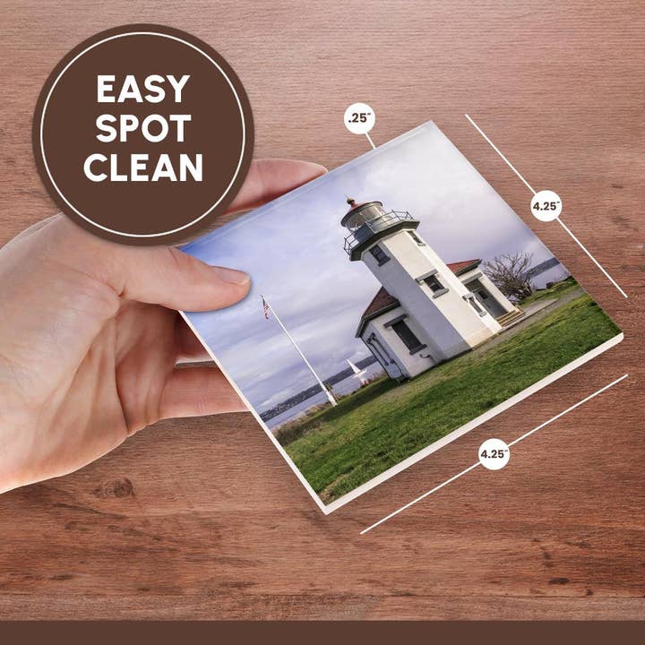 3dRose – wholesale Coasters – 3dRose, Point Robinson Lighthouse, Maury Island, near Seattle, WA, USA, Coaster6