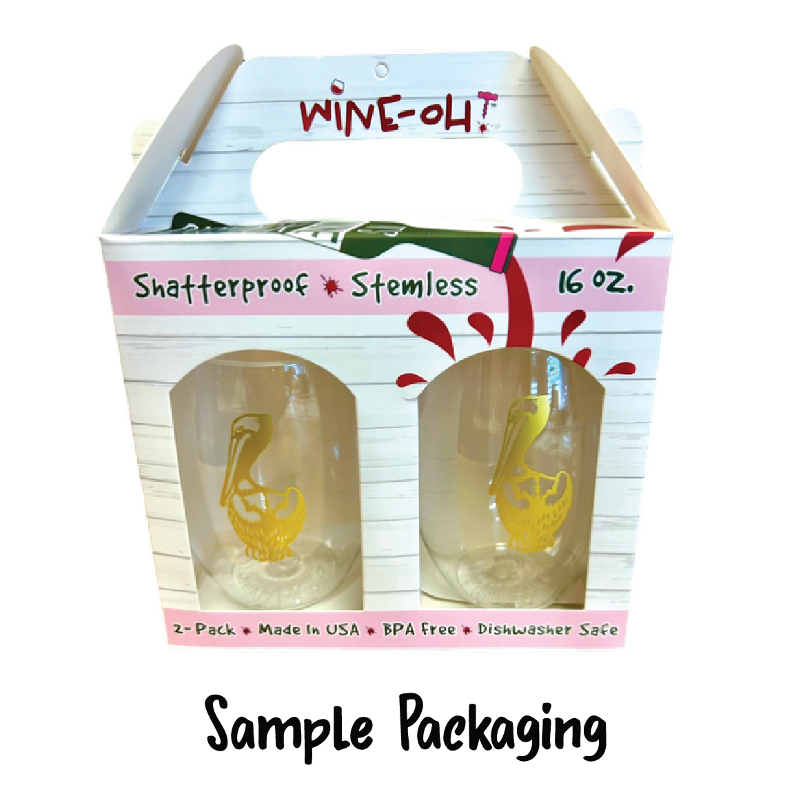 Wine-Oh! - Wholesale Wine Glass - LSU-INSPIRED Unbreakable Tritan Plastic Wine Tumblers2