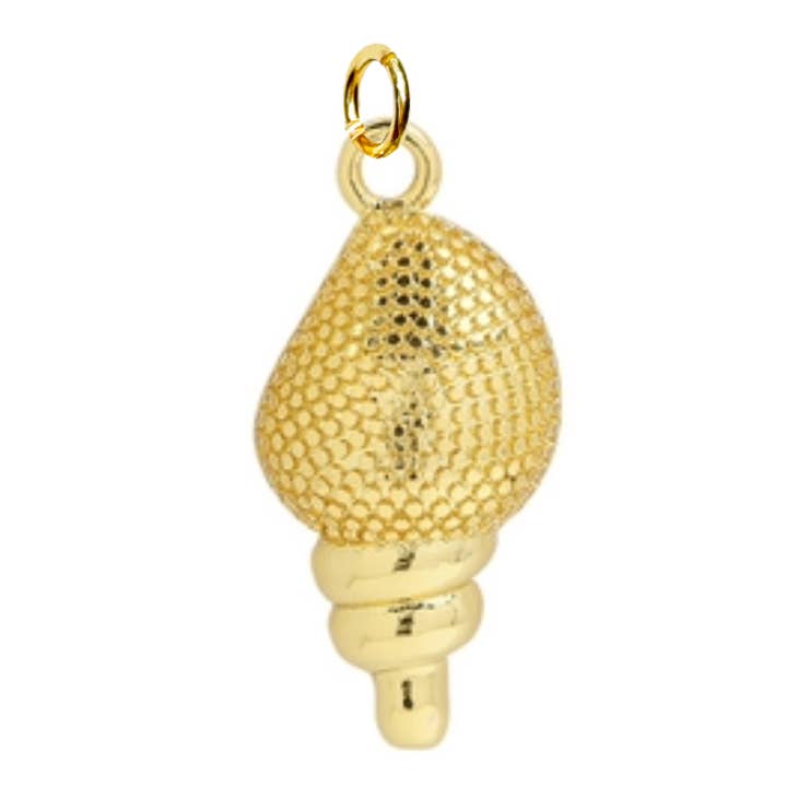 Textured Seashell Charm For Charm Necklace & Bracelet for wholesale by Savvy Bling