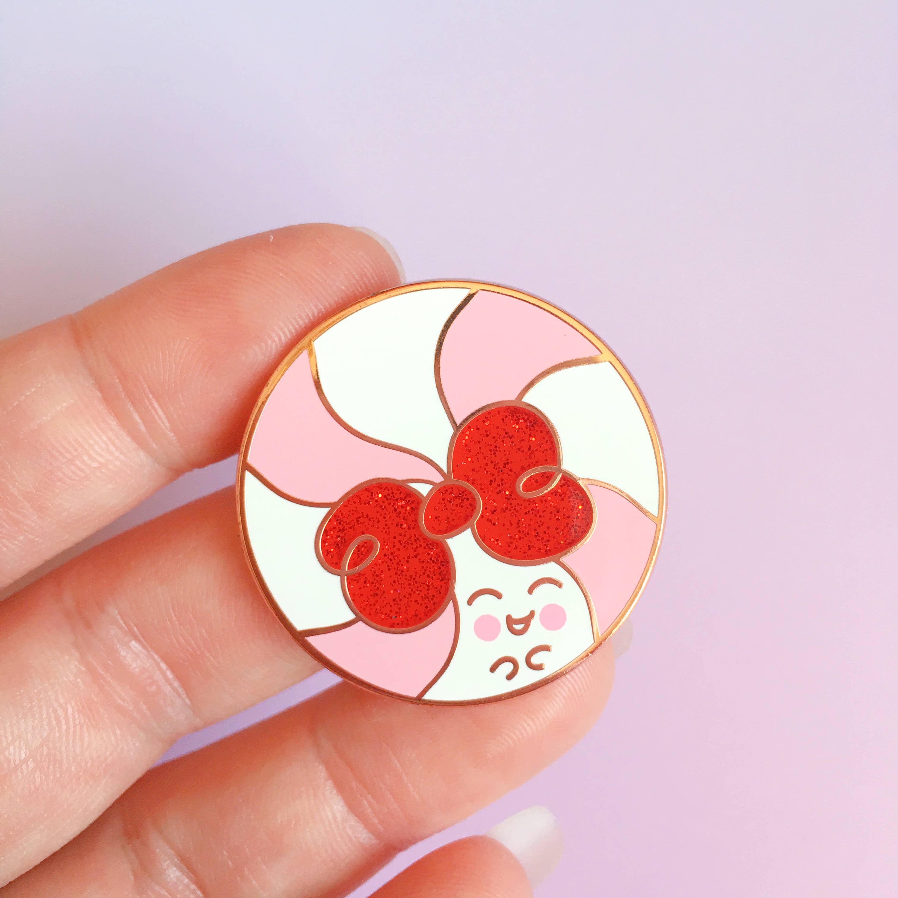 The Avera Boutique - Wholesale Lapel Pin/Button - Pattie the Peppermint Enamel Pin6