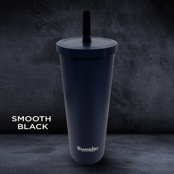 Glat sort rustfrit stål - Boba Tea Tumbler for engroshandel hos Bumbler