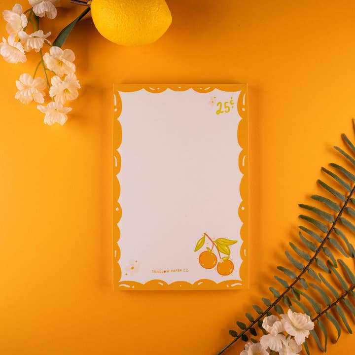 Orange stämpelanteckningsblock för wholesale av Sunglow Paper Co.