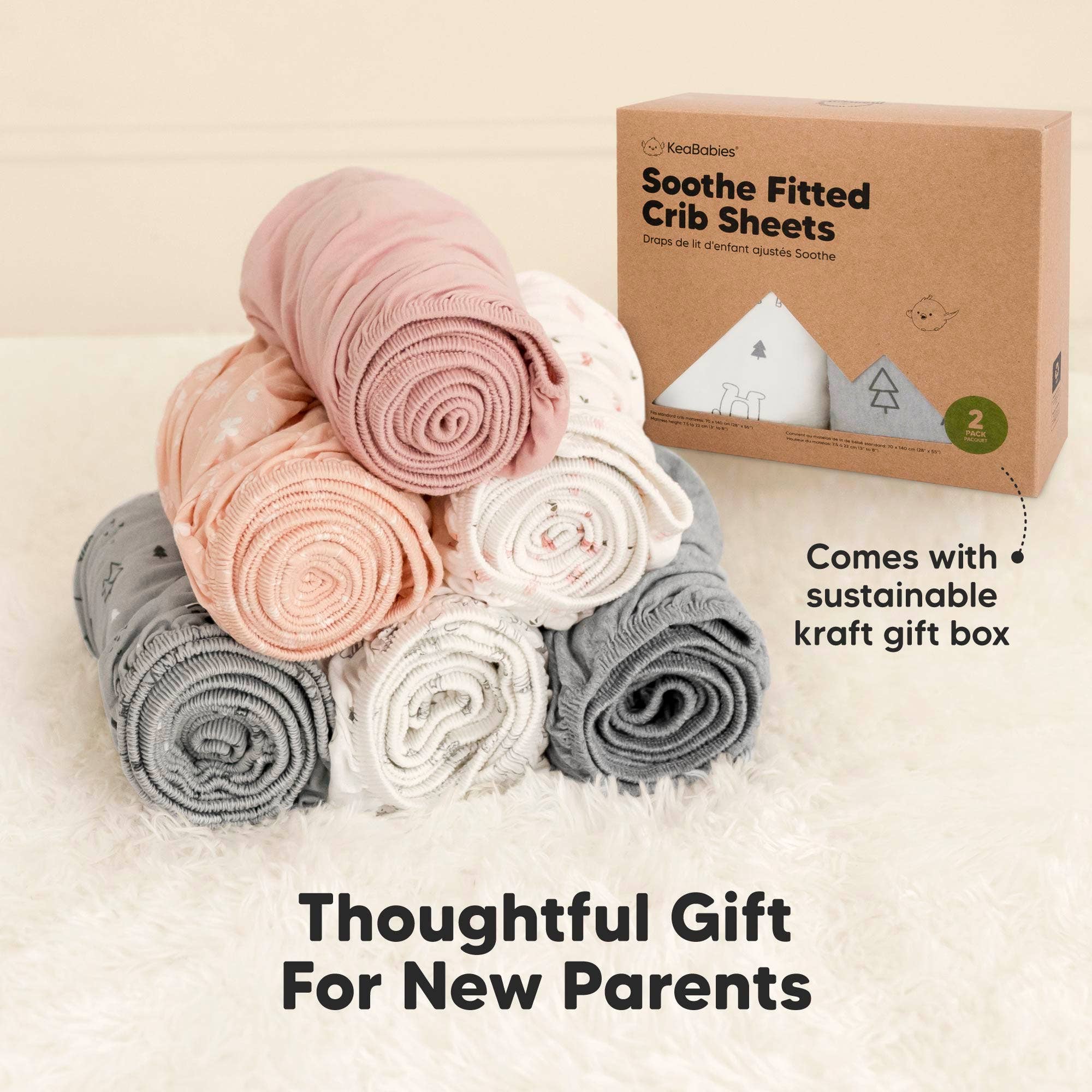 Pays des rêves Drap-housse en coton biologique, lot de 2 en vente sur Faire8