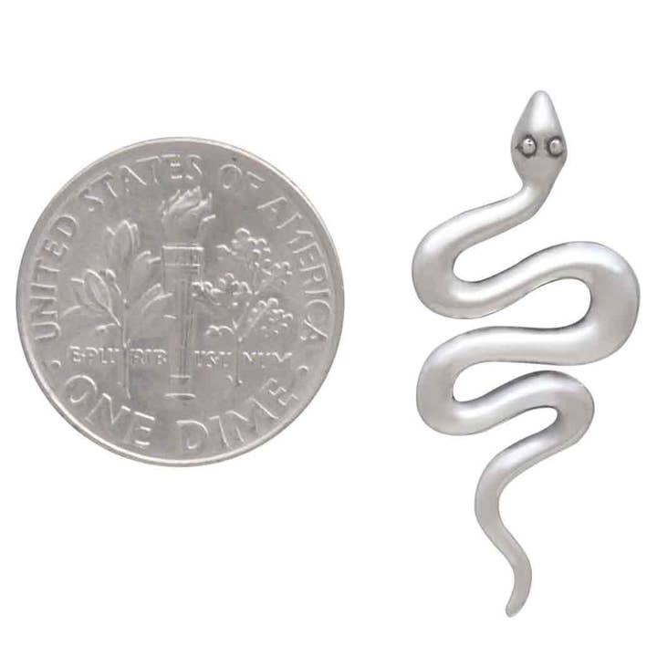 Nina Designs - Wholesale Stud/Post Earrings - Sterling Silver or Bronze Large Snake Post Earrings 28x12mm3
