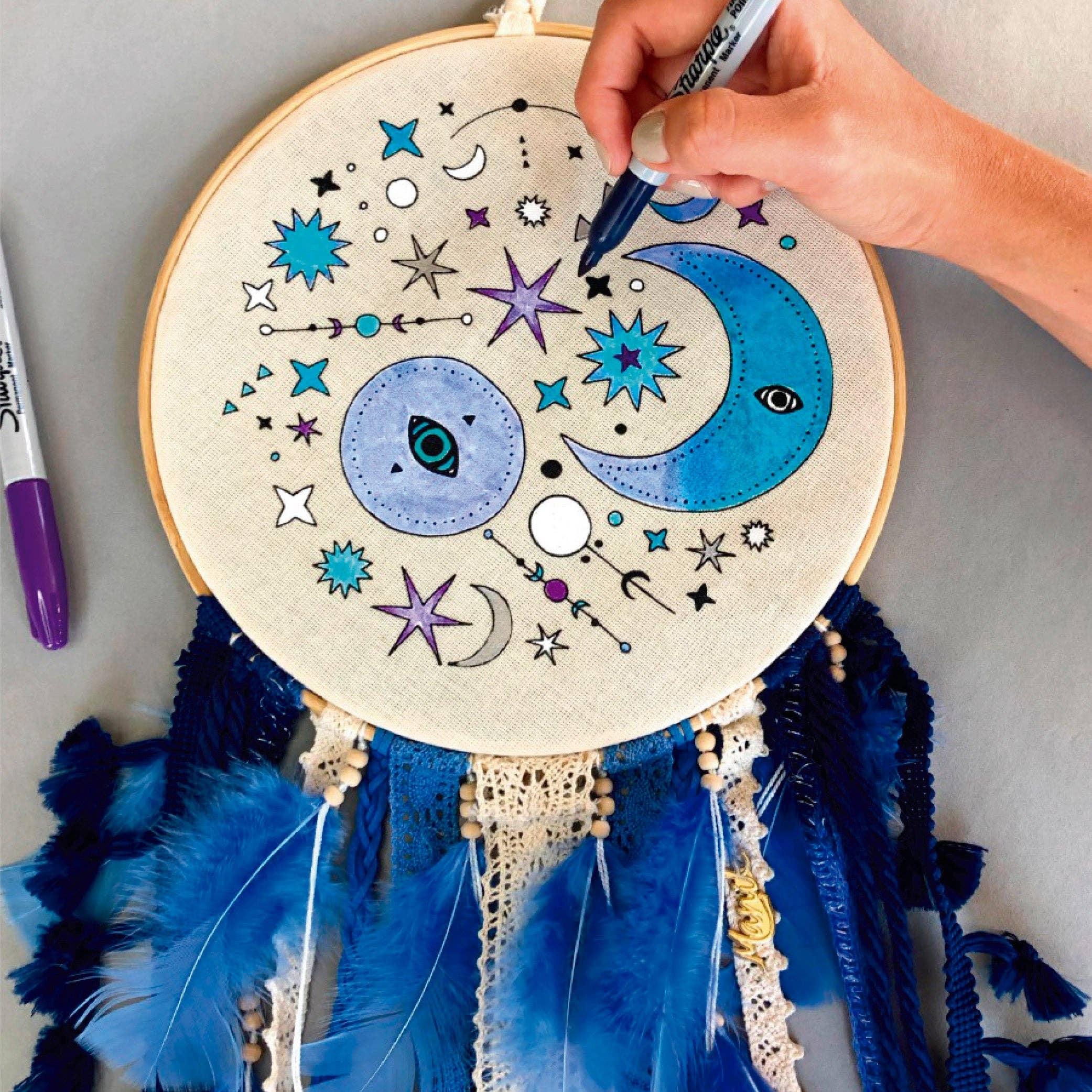 MANIK - Wholesale DIY Craft Kit - Kids - DIY Dreamcatcher Paint Kit craft kit + 5 SHARPIES19