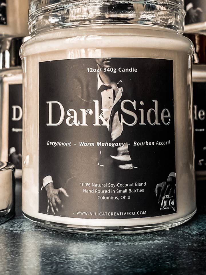 Dark Side 10oz Candle for wholesale by Alli Cat Creative Co.