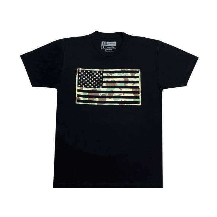 American Flag Shirt-Frogskin Camo for wholesale by 13 Stripes