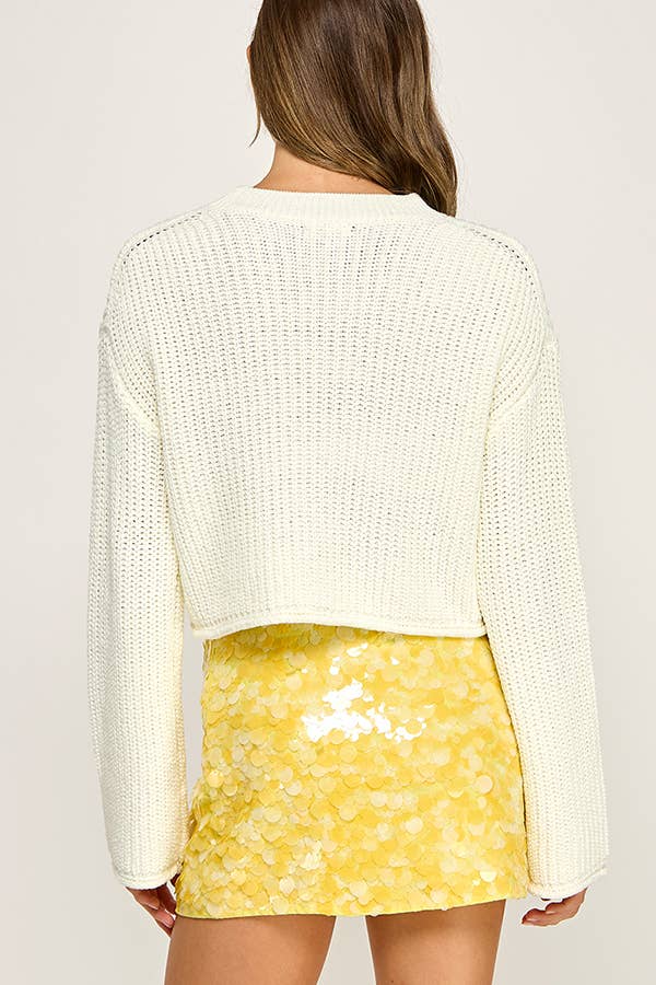 Miss Love - Wholesale Knit Sweater - Women's - WAFFLE KNIT SWEATER2