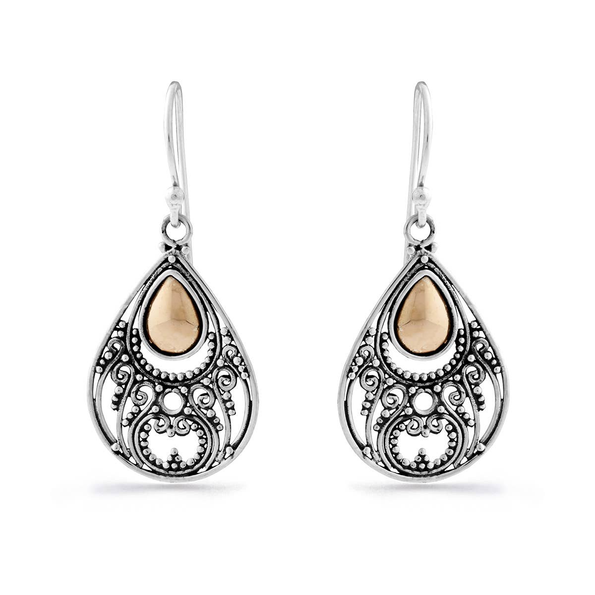 Nusa – wholesale Dangle earrings – Alamanda Silver & Gold Earrings0