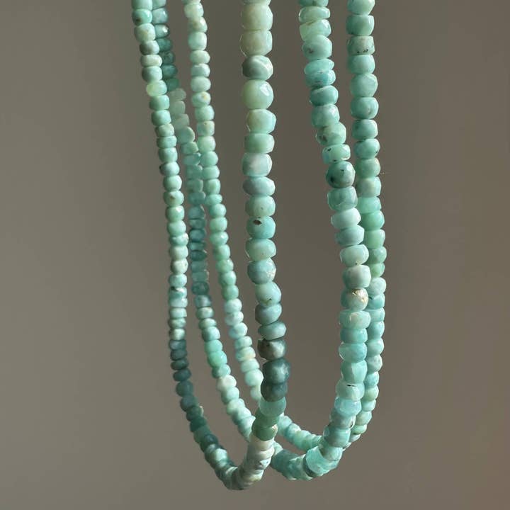 Collar de Larimar | Cuentas Azul Océano | Joyería de Cuentas del Caribe para venta al por mayor de Anokhi Green | Handmade Gemstone Jewelry