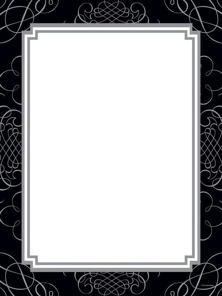 Great Papers! Silver Scrolls Letterhead 80 Pack (2013169) for wholesale by Cosco Industries