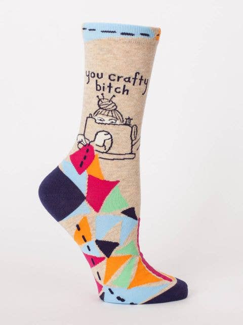 You Crafty Bitch Women's Socks for wholesale by Incognito