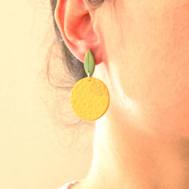 LEMONS // Fruit Earrings, Polymer Clay Earrings (Copy) for wholesale by Odd Compass Outfit