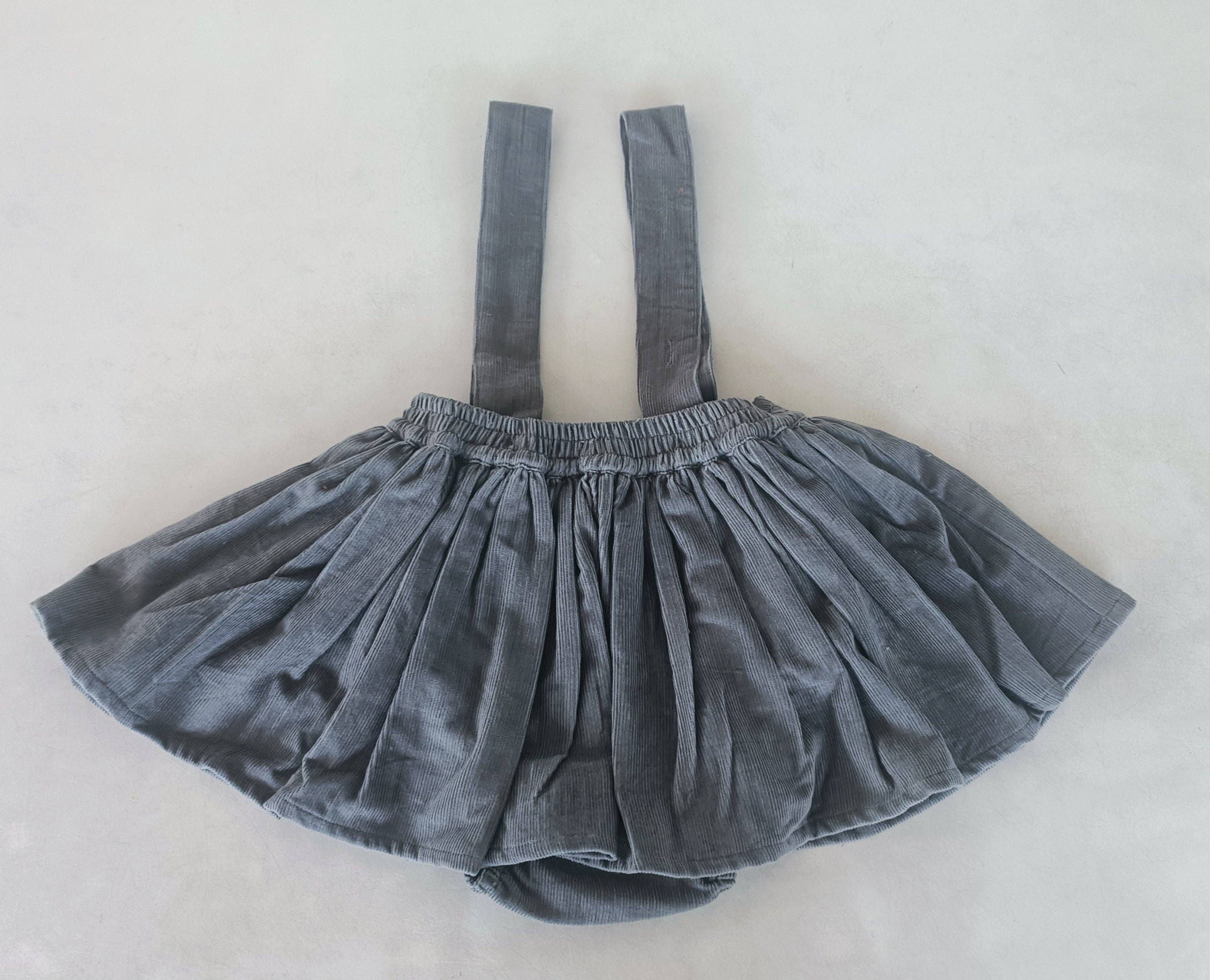 Yo Baby – Großhandel Top- & Rock-Set – Baby – Graues Cord-Skort- und Top-Set4