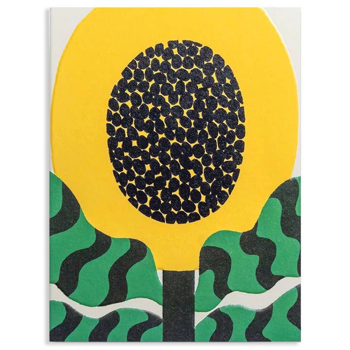 CARTE DE VŒUX VIERGE FLEUR D'AOÛT 3,5 x 4,75" pour la vente par Calypso Cards LLC