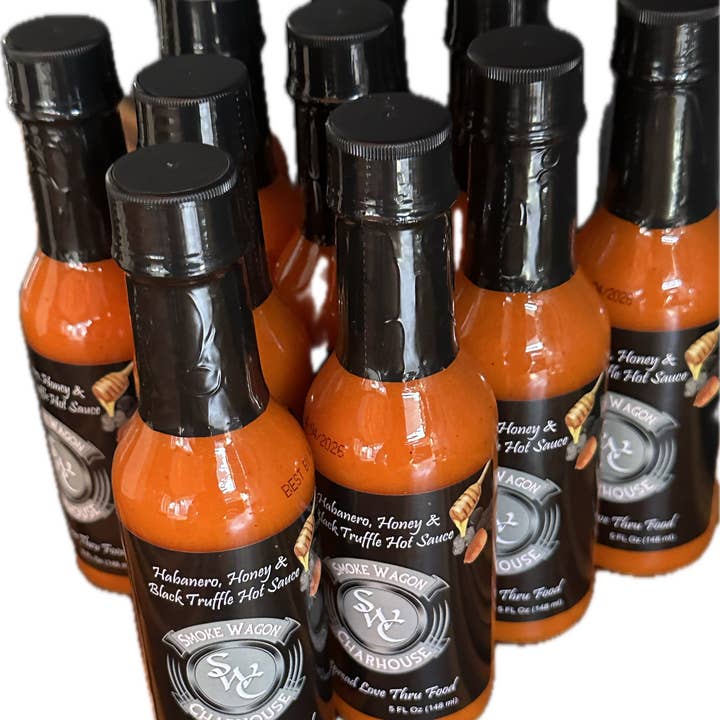 Smoke Wagon Charhouse (SWC) - Wholesale Hot Sauce - SWC Habanero, Honey & Black Truffle Hot Sauce