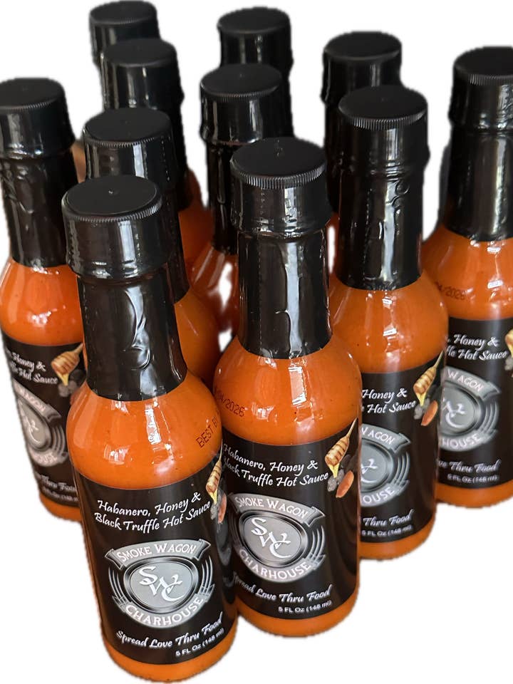SWC Habanero, Honey & Black Truffle Hot Sauce for wholesale by Smoke Wagon Charhouse (SWC)