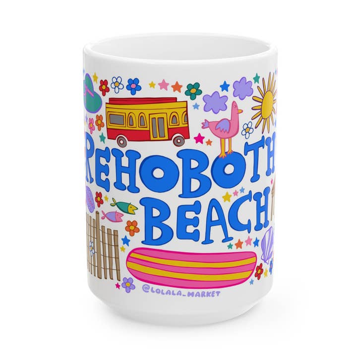 Rehoboth Beach - *BIG* Coffee Mug (15oz) for wholesale by LOLALA