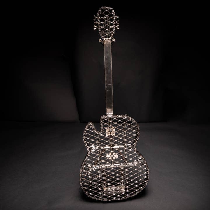 Metal Relic - Wholesale Sculpture - "The Classic" Metal Electric Style Guitar Sculpture Heavy Metal Wall Art24