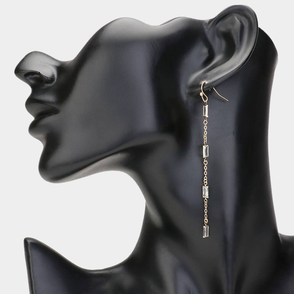 Sensibling Corp. - Wholesale Dangle Earrings - Baguette Stone Strand Dropdown Earrings1
