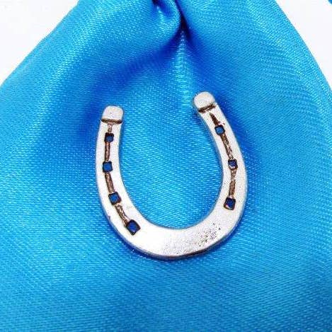 Horse Shoe Pewter Pin Badge for wholesale by Pageant Pewter
