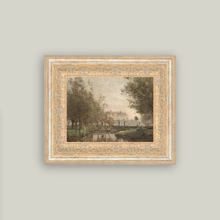 Petal Lane Home - Wholesale Wall Art Set - The Creek Framed Antique Art