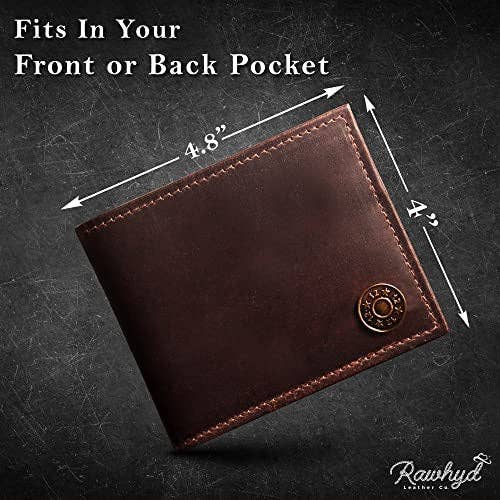 RAWHYD Leather Co. - Wholesale Wallet - Men's - Shotgun Shell Hunting Wallet - Full-Grain Leather Wallets for Men - RFID Blocking Wallet – Western Wallets for Men w/ 7 Card Slots – Slim & Durable Mens Western Wallet - Great Hunting Gifts for Men7