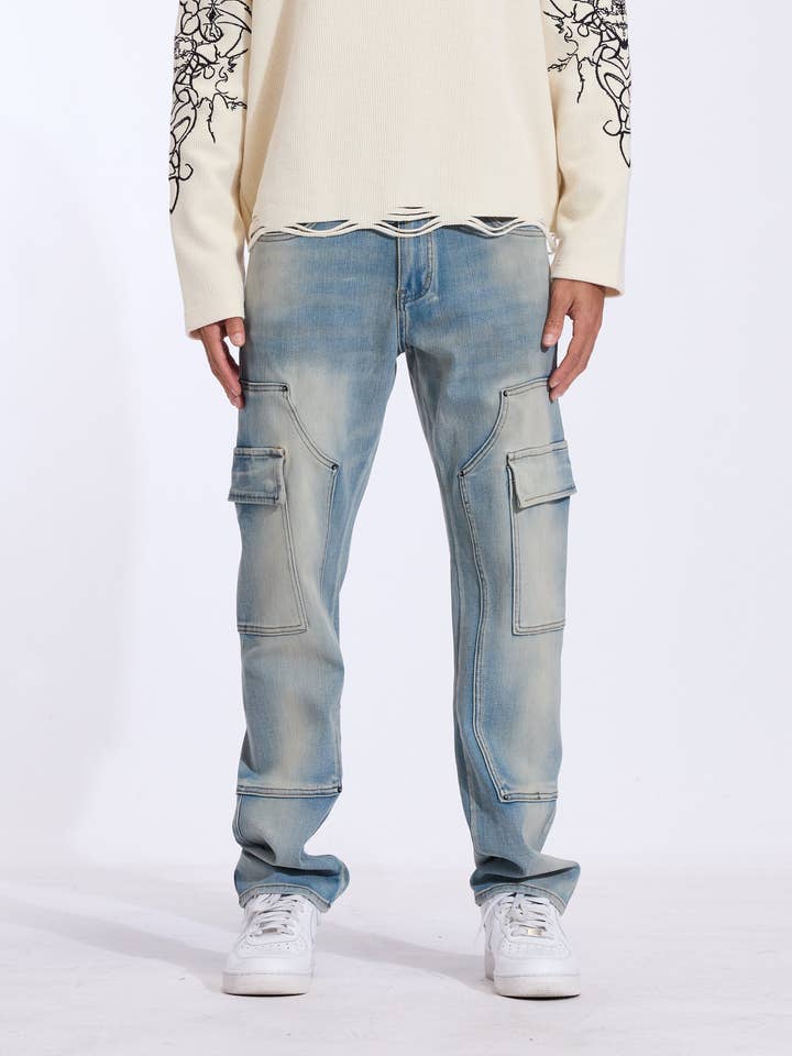 Miller Cargo Denim (Light Wash) for wholesale by Crysp Denim