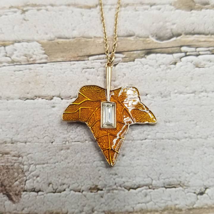 Fall Maple Leaf Necklace for wholesale by Treasure Wholesale