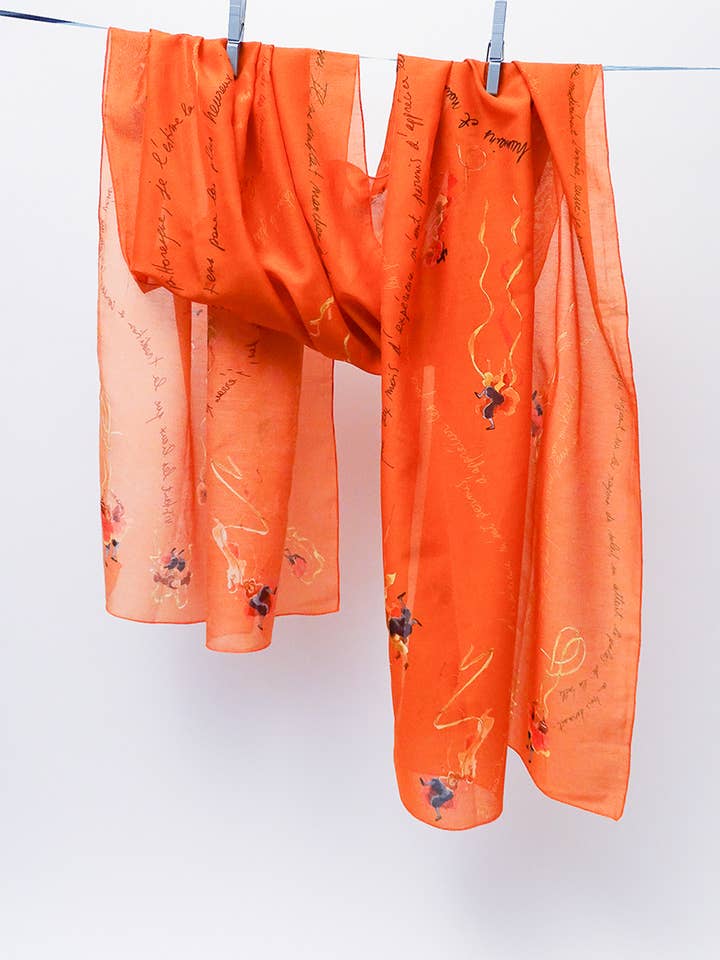 Colorful scarf - My Journey to Lhassa pour la vente par Bleu tango