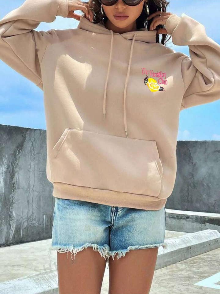 LORIANE - Wholesale Graphic Sweatshirt - Women's - 9777 one size printed hoodie 3