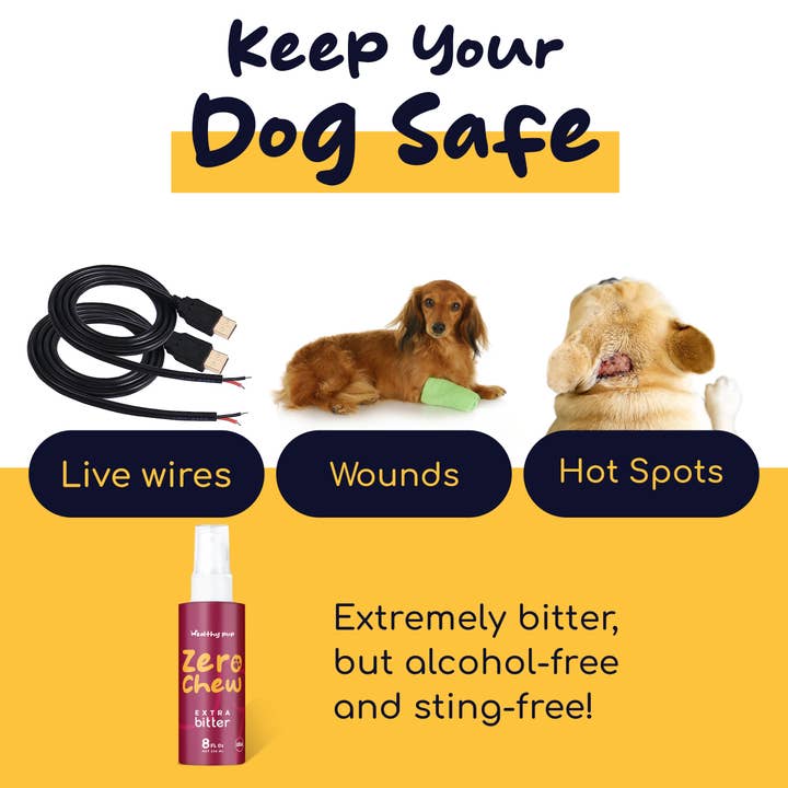 Chew + Heal - Wholesale Pet Spray - Dog - Healthy Pup Zero Chew Spray for Dogs to Stop Chewing - 8 oz