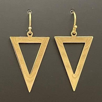 Orecchini Triangolo Ottone per la vendita all'ingrosso da parte di Say Anything... Jewelry by Stephanie Wilde