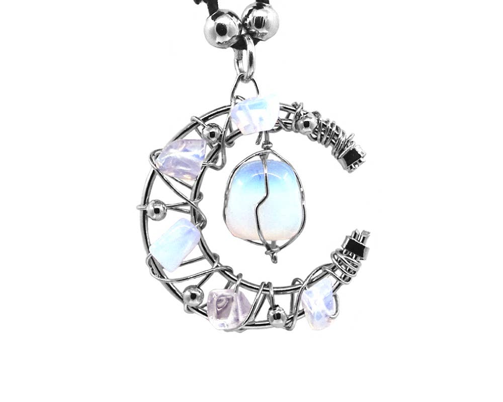 Pichincha - Vente Colliers à pendentif - Collier ajustable avec pendentif en forme de croissant de lune enroulé11