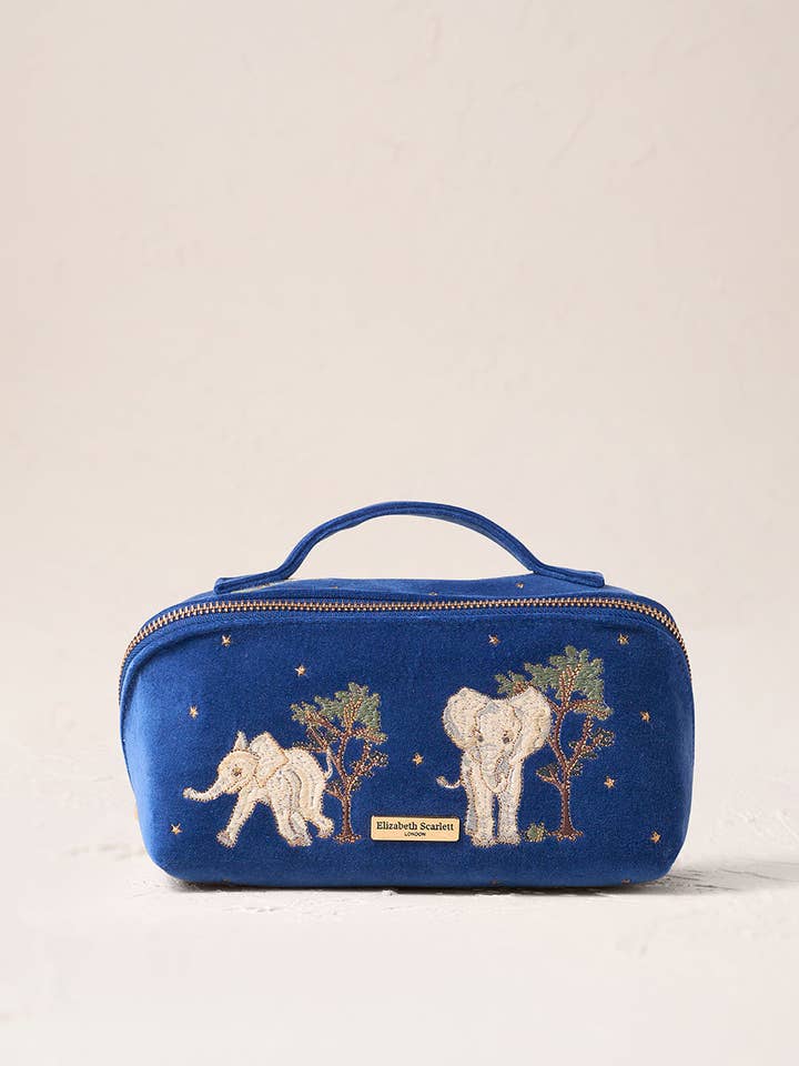 Baby Elephant Conservation Open Flat Makeup Bag for wholesale by Elizabeth Scarlett Ltd