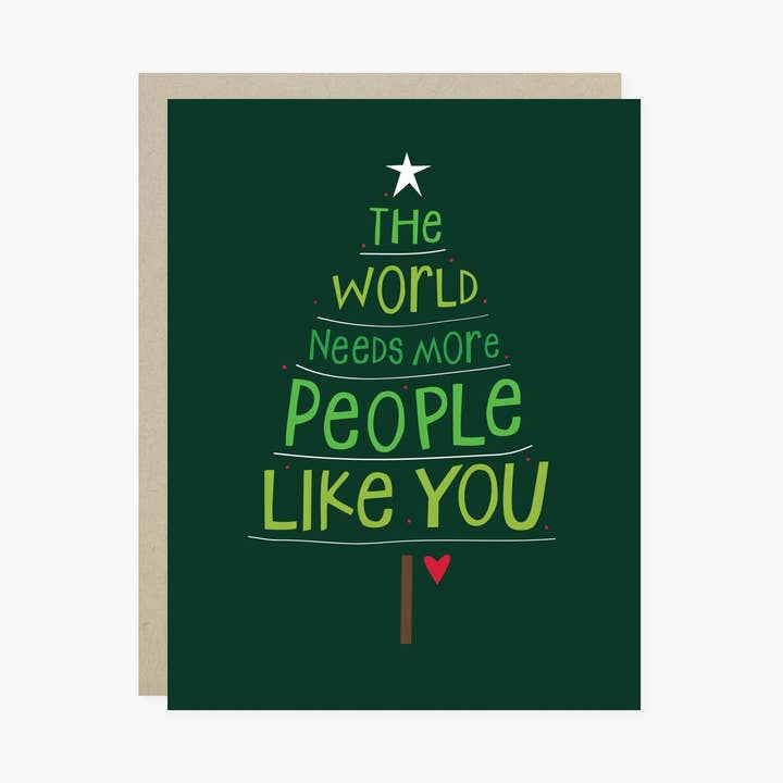 People Like You Christmas Tree Holiday Card for wholesale by Barone and Co.
