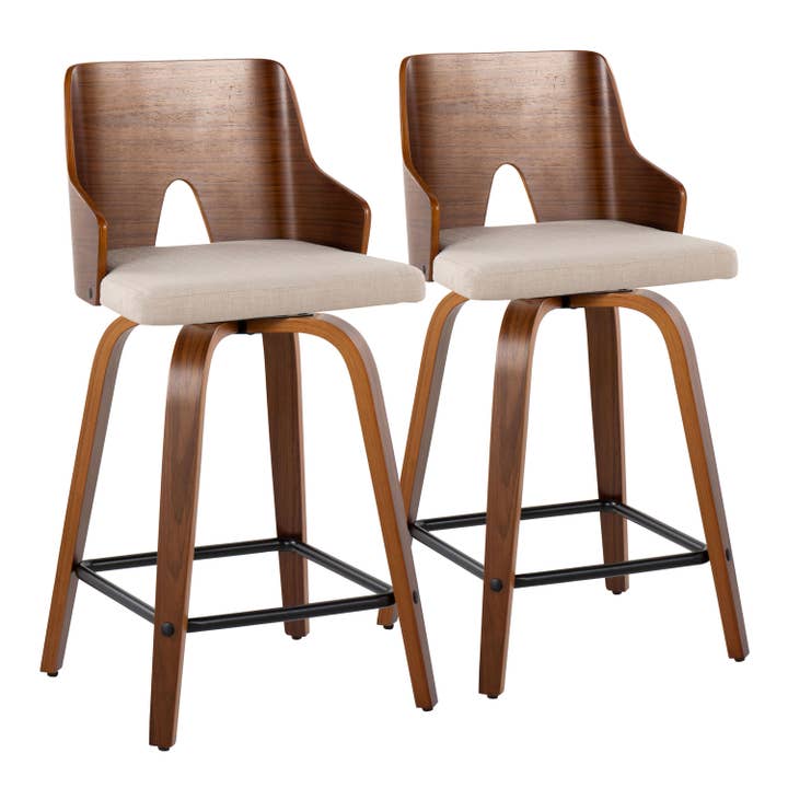Ariana 24" Fixed-Height Counter Stool - Set of 2 for wholesale by LumiSource and Grandview Gallery