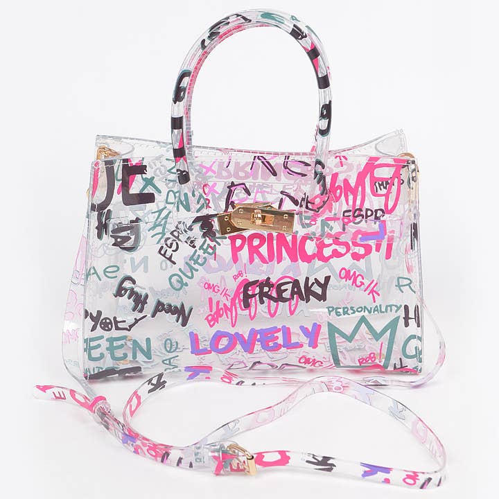 3AM BY H&D ACCESSORIES - Vendita all'ingrosso Cartella - Donna - Borsa a tracolla in PVC Graffiti
